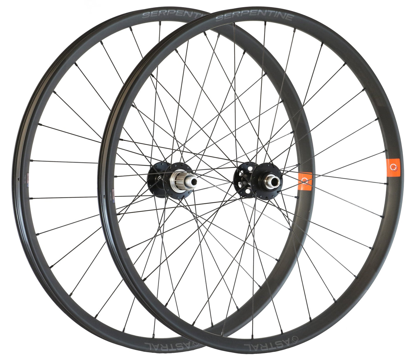 Astral Serpentine Carbon Disc Rims to Astral Approach BOOST CL Hubs